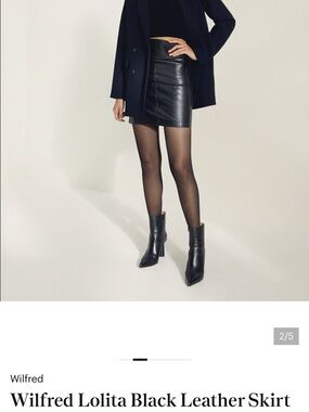 Wilfred Black Paneled Faux-Leather Mini Skirt